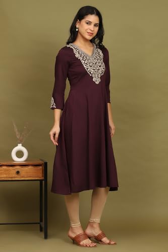 Image of W for Woman Zari Embroidered Anarkali Kurta