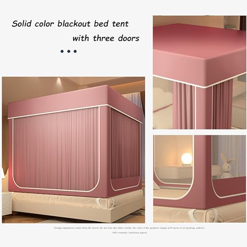 Tente en U à trois portes pour créer une cabane de lit cosy - 4
