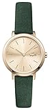 Grünes Wildleder Lacoste Damen Analog Uhr Classic mit Leder Armband