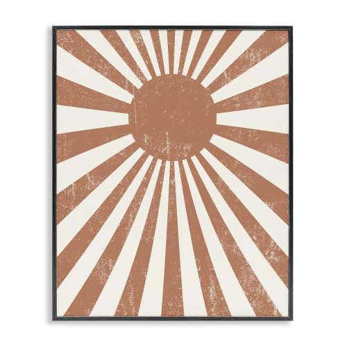Vintage Striped Sun Rays, 24 x 30 Inch Framed Giclée Print