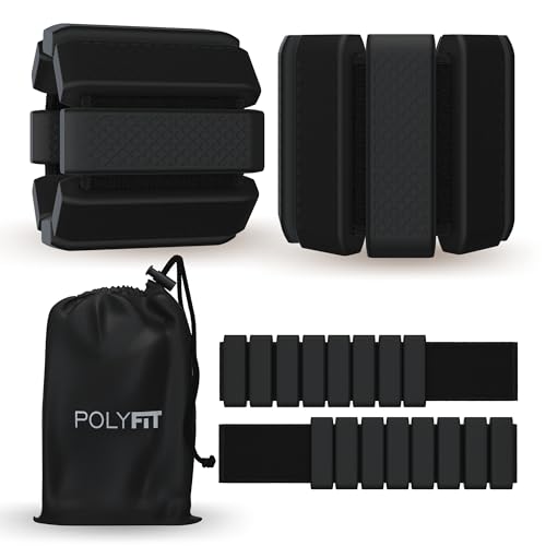 Pesas ajustables para muñeca y tobillo para ejercicio, color negro