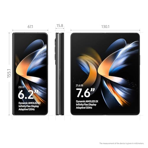 Image of samsung Galaxy Z Fold 4 5G (Phantom Black, 12GB RAM 1TB Storage)
