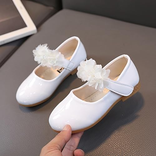 Toddler Girls Dress Shoes Cute Floral Strap Ballerina Flat Flower Girl Dance Party Princess Soft Sole Mary Jane Shoes2
