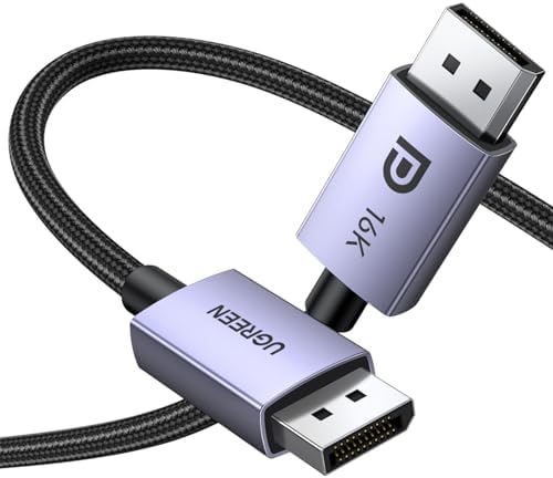 Vecbmn DisplayPort Kabel 2.1 2m - 16K Kompatibel Mit HDR10, G-Sync