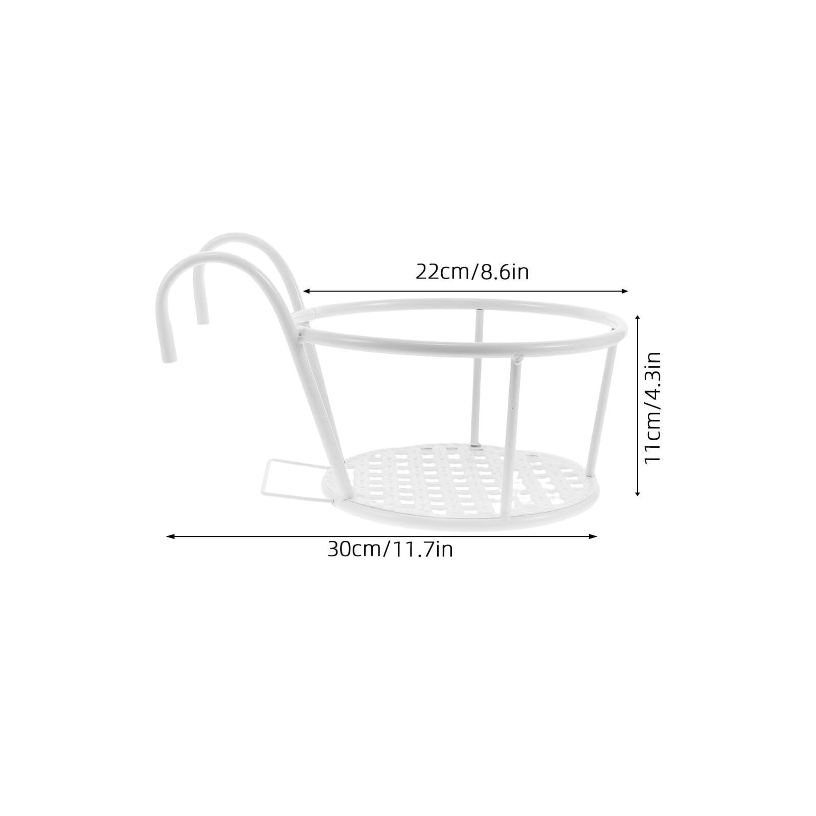 Mikikit 3piezas Estantería Colgante Para Flores De Balcón De Hierro Soporte Para Macetas Jardín Terraza