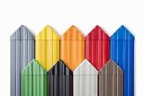 Zaunkappe spitz PZKS-31 | passend zu PZL-Zaunlatten | widerstandsfähiges Hart-PVC | Kunststoffzaun | Balkonbretter | pflegeleicht | Graphit bunt | Hexim