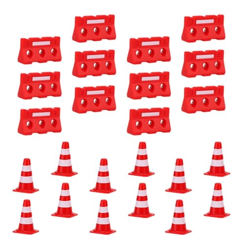Yardwe 48 Piezas De Señales De Tráfico Barricadas Minibloques De Juguete Juguetes Educativos para Vallas De Tráfico Conos De Construcción Juguetes De Policía para Conos De