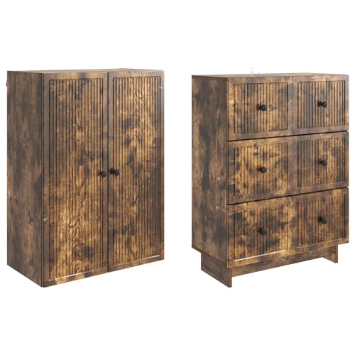 Estante de pared de madera y cómoda con cajones para solucionar la falta de espacio 5