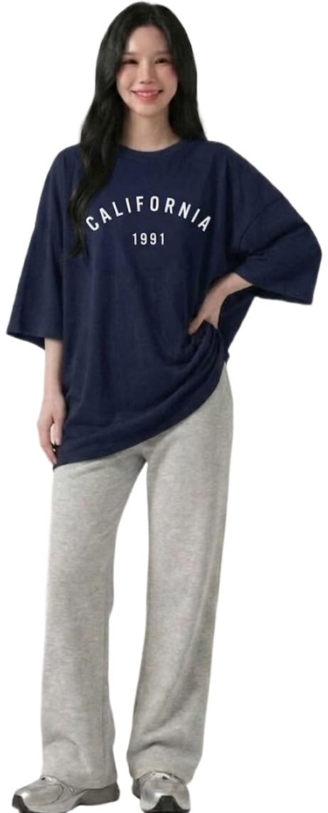 irana Women Oversized T-Shirt and Lower Set TrackSuit for Women | Oversize Baggy Loose Fit T-Shirt with Joggers Track Pants |Printed Oversize Top with Lower Combo Set-picture-44