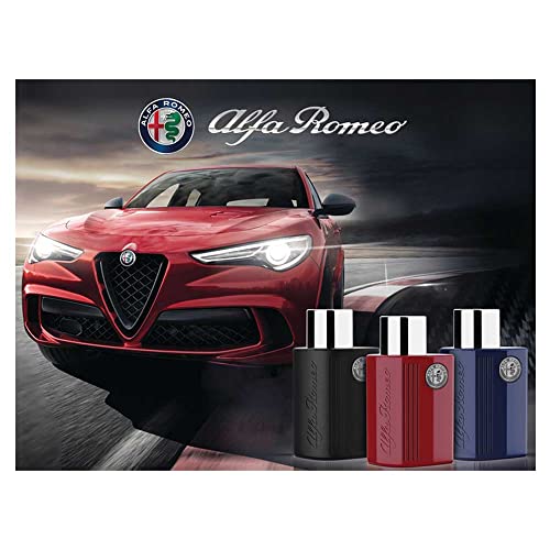 Image of Alfa Romeo BLACK Eau De Toilette (40ml) | Grapefruit, Black Rose, Dark Woodsy Notes | Long Lasting Perfume