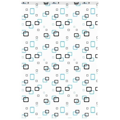 Cortina de ducha enrollable con casete, 150 x 240 cm, ancho de la tela 146 cm, PEVA impermeable, diseño de burbujas, riel de aluminio, para baño