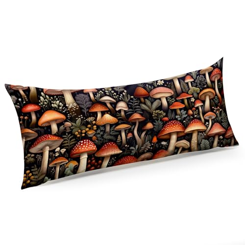 GABraden Microfiber Body Pillow Cover with Hidden Zipper,Comfortable Fabric,Floral Print Pattern Body Pillow Case,Lightweight and Breathable,The Size is 20 