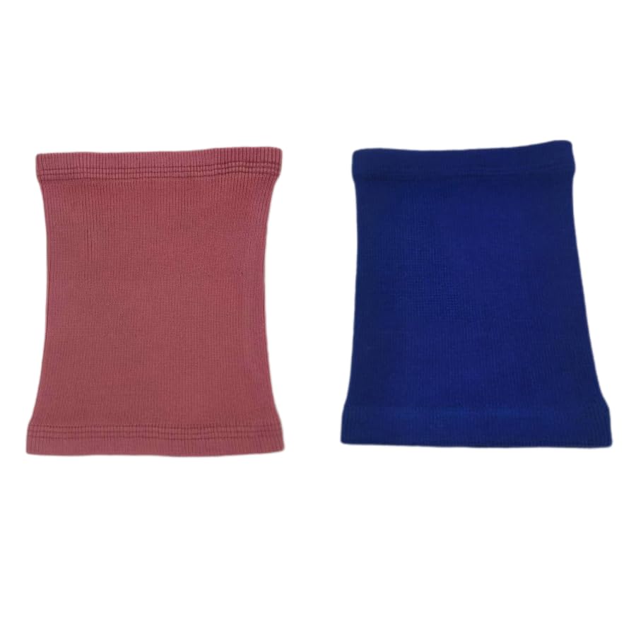 DDFS Noise Cancelling Dogs (2 Pack Ear Covers), Pet Grooming Ear Cover Warmer Ear Head Cover for Dogs Wine+Blue-L