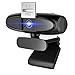 Produktbild CawBing Webcam mit Mikrofon, FHD 1080P Webcam mit Abdeckung, USB2.0 Plug & Play, Laptop PC Kamera für Video-Streaming, Konferenz, Spiele, Kompatibel mit Windows/Linux/Android