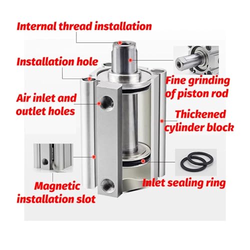 Vérin compact CQ2B pneumatique pour l'automatisation de lignes de tri