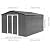 10 x 12 FT Metal Storage Shed for Outdoor, Steel Yard Shed with Design of Lockable Doors, Utility and Tool Storage for Garden, Backyard, Patio, Outside Use, Grey