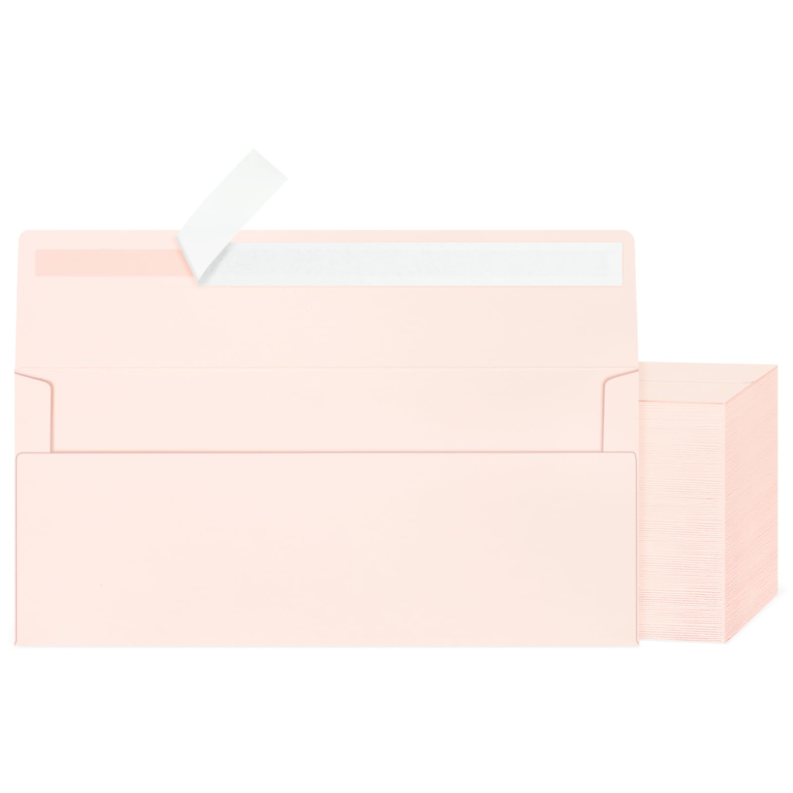 200 Pcs #10 Light Pink Envelopes Letter Size Self Seal, Business Envelopes
