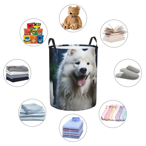Panier à linge blanc pour chien M pliable et imperméable - 7