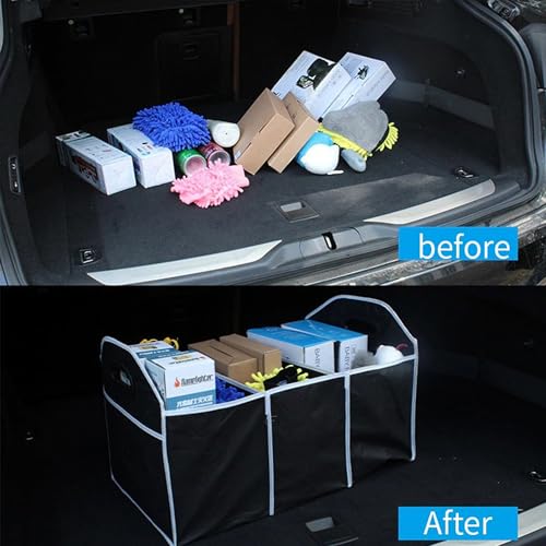 PLASTIFIC - Car Boot Organiser - Non-Slip Tidy Boot Bag - Multi-Compartment - Essential Car Accessories, Heavy Duty Collapsible Foldable Shopping Tidy Storage - Image 10
