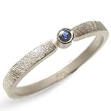 Silberring mit blauem Saphir - Verlobungsring, Vorsteckring, Hochzeit - handgefertigt by SILVERLOUNGE