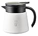 HARIO VHS-60W CD-V60-02-white-600ml Cafetière en Acier Inoxydable isolée, 0.6 liters, Blanc