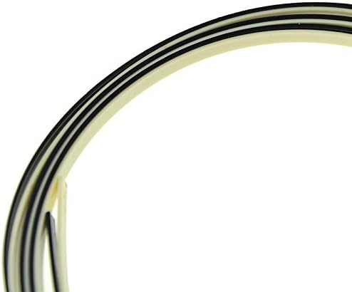 2pcs 5 feet White&Black ABS Guitar Bindings Purfling Strips 1650mmx6mm