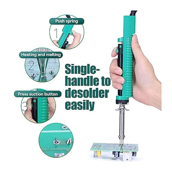 Lödning kit Elektriskt vakuumavlödkolv, sugpumpsjärnpistol, lödreparationsverktyg med svetsmunstycke