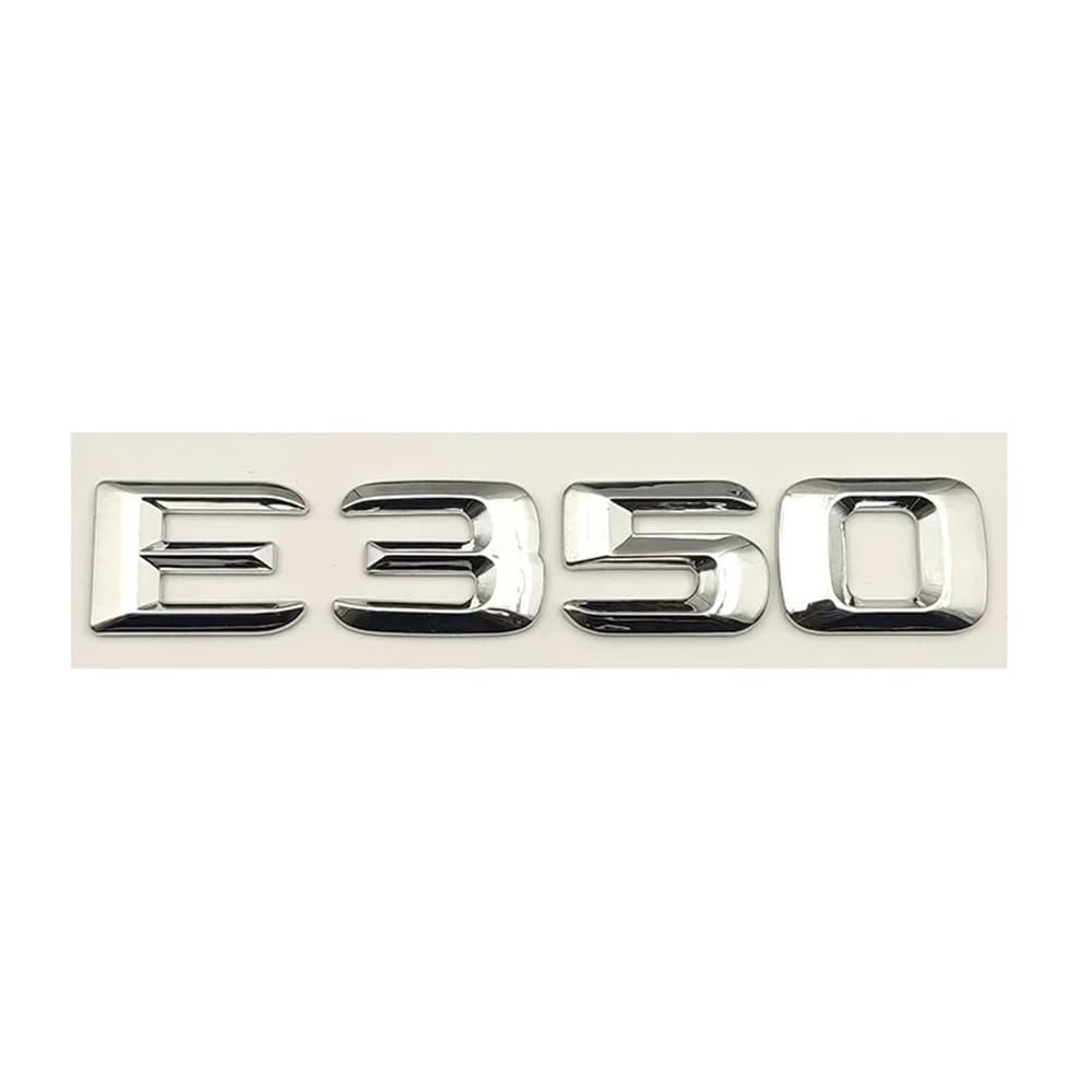 YTQMoreBNZ YYDStes Self-adhesive Letters Compatible With Car Stickers Mercedes E200 E220 E260 E320 E350(E350 Silver)