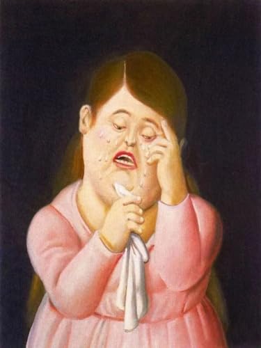Affiche Peinture Sur Toile Fille Qui Pleure Impression Art Mural De Qualité
