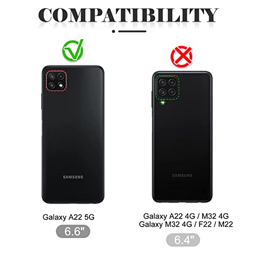 SRISHP Custodia per Galaxy A22 5G / A22S 5G, Cover...