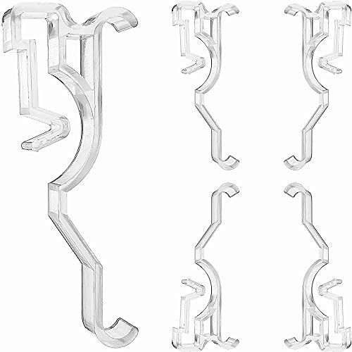 Valance Clips 6pcs 2.5' Clear Plastic Hidden Retainer Holder Installation Bracket for 2inch...