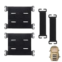 Jilskl 4 Stück Zubehör Klett, Taktische Patches, Für Outdoor-Rucksäcke, Taktische Westen (Schwarz)
