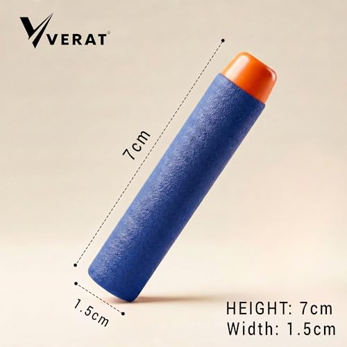 Image of Foam Bullet Dart Bullets for Strike Elite Guns Darts for N-Strike Elite Series Blasters Soft Refill /Nerf Bullets /Nerf Gun Ammo /Foam Blaster Bullets Darts for Toys Guns (Blue, 100 Pcs)