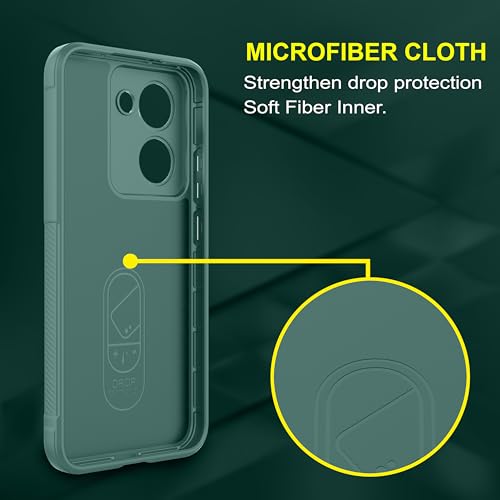 Image of amazon basics Back Case Cover for Realme P3 Ultra 5G | Compatible for Realme P3 Ultra 5G Back Cover | Liquid Silicon Magic Case with Camera Protection | Dark Green