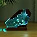 Drawelry Ocean Creative Epoxy Resin Wood Light Lamp, Handmade Multi Color Aquatic Ocean Lamp Deep Sea Diver Cave Diving Enthusiasts Led Night Light Desktop Decor Christmas Birthday Gift (Octopus, S)