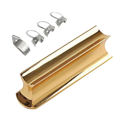 BESPORTBLE Stainless Steel Electric Guitar Slide 5pcs Tone Bar Picks Set for Guitar Accessories