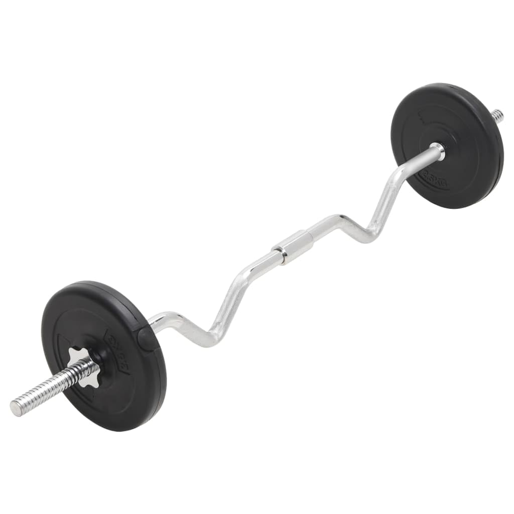 vidaXL Langhantel Kurzhantel Set Hantelset Hantelstange Langhantelstange Dumbbell Hantelscheiben Hantel Krafttraining Gewichtsscheibe 30kg