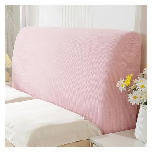 Funda para Cabecero Elástica Impermeable, Funda Anti-Deslizante Y Anti-Polvo para Decoración del Dormitorio, Fundas De Tela Premium para Cabeceros Queen, King Y Full Size(Pink,180cm)