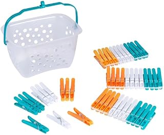 Beldray® LA028297TQ Ultra Grip Clothes Pegs in Basket, 48 Pack