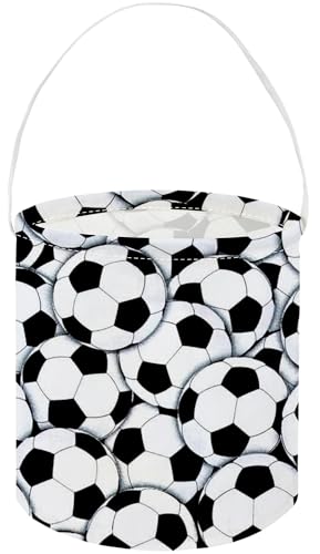 Image of Soccer Bucket,Kids Bucket, Small Gift Bucket with Handles for Kids Room Decor.Toy Bucket.(Soccer)