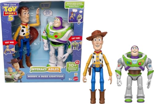 Mattel Disney and Pixar Toy Story 5 Interactables Woody & Buzz Lightyear