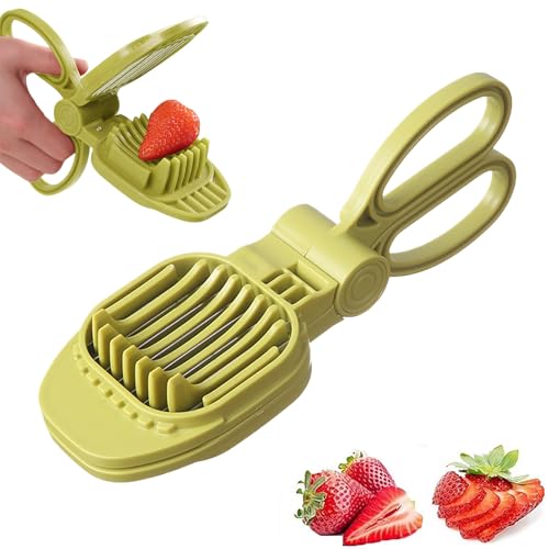 Cortador de fresas, tabla manual de acero inoxidable | Cortador de setas – para setas, plátano, uva, huevos, verduras, postres, ensaladas, decoración de tartas y