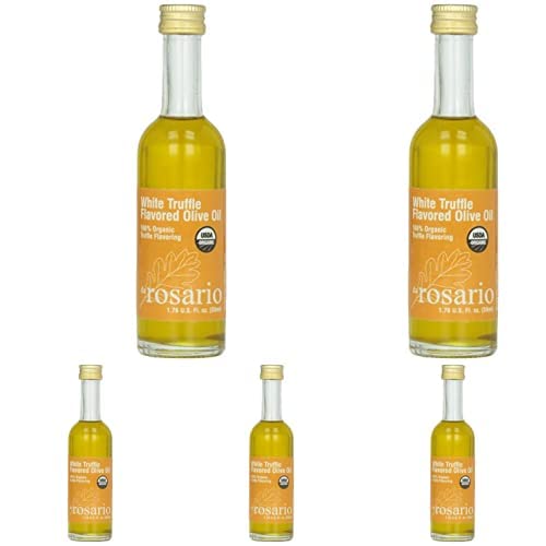 Da Rosario 100% Organic White Truffle Flavored Olive Oil, 1.76-Ounce Glass Bottle (Pack Of 5) #TOP2