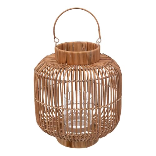 Atmosphera - Laterne Ali - Rattan und Metall - H30 cm - Beige