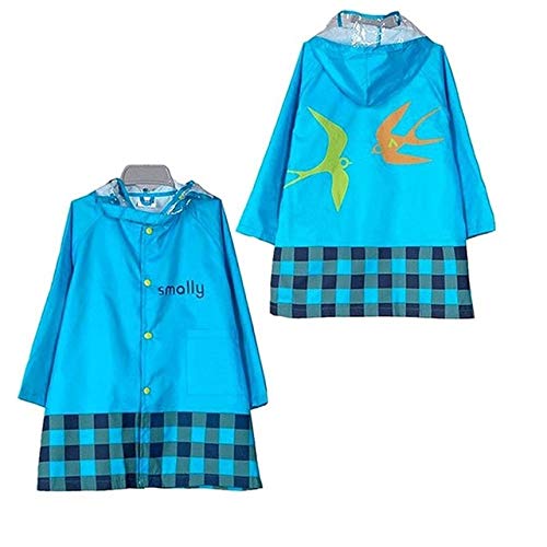 Preisvergleich Produktbild BDDLLM Regenschirm Netter wasserdichter Regenmantel Kinder Mädchen Junge Kinder Wasserdichter Kapuzenponcho Regenmantel Wasserdichter Regenanzug M Himmelblau