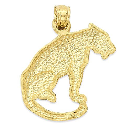 10k Gold Year of the Tiger Pendant, Chinese Zodiac Bengal Jewelry, His and Her Big Cat Necklace3