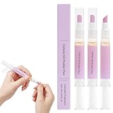 2 in 1 Cuticle Oil Pusher Pen with Ceramic Tip, Nail Cuticle Remover Nail Care Pen Tool for Dry Damaged Nails Hangnails Moisturize Polish Brighten (3PCS)
