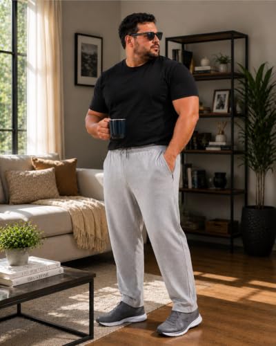 Image of KART BLACK Plus Size Track Pants for Men | Plain Track Pant | Casual Fit Comfortable Track Pant (Pack of 1)