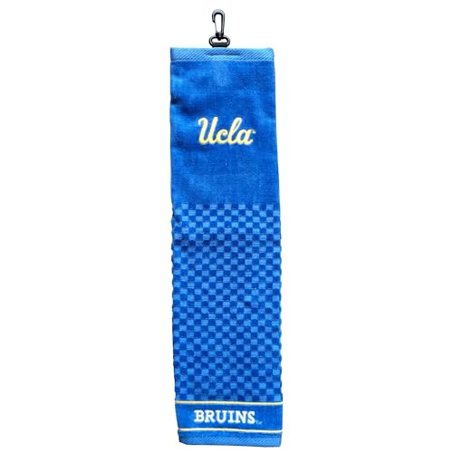 Image of Team Golf NCAA UCLA Bruins Embroidered Golf Towel Embroidered Golf Towel, Checkered Scrubber Design, Embroidered Logo