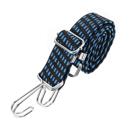 Veemoon Cuerda De Amarre De Equipaje Exterior Bungees Cámping Largo Cuerdas Elásticas con Ganchos De Alta Resistencia para Cuerda Elástica Bike Cuerda Ajustable Azul Hilo De Goma